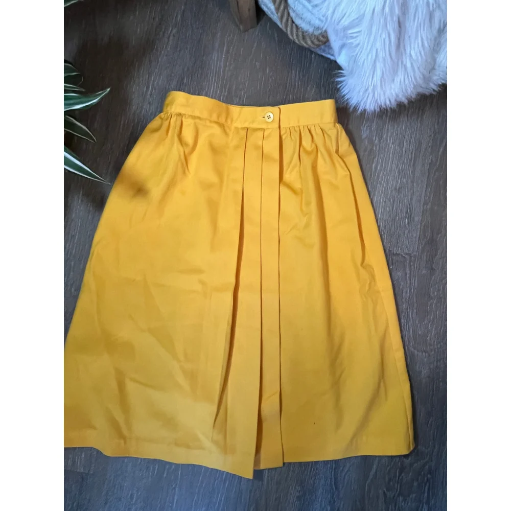 Women's California Collections Yellow A-Line Skirt Size S - Picture 11 of 11